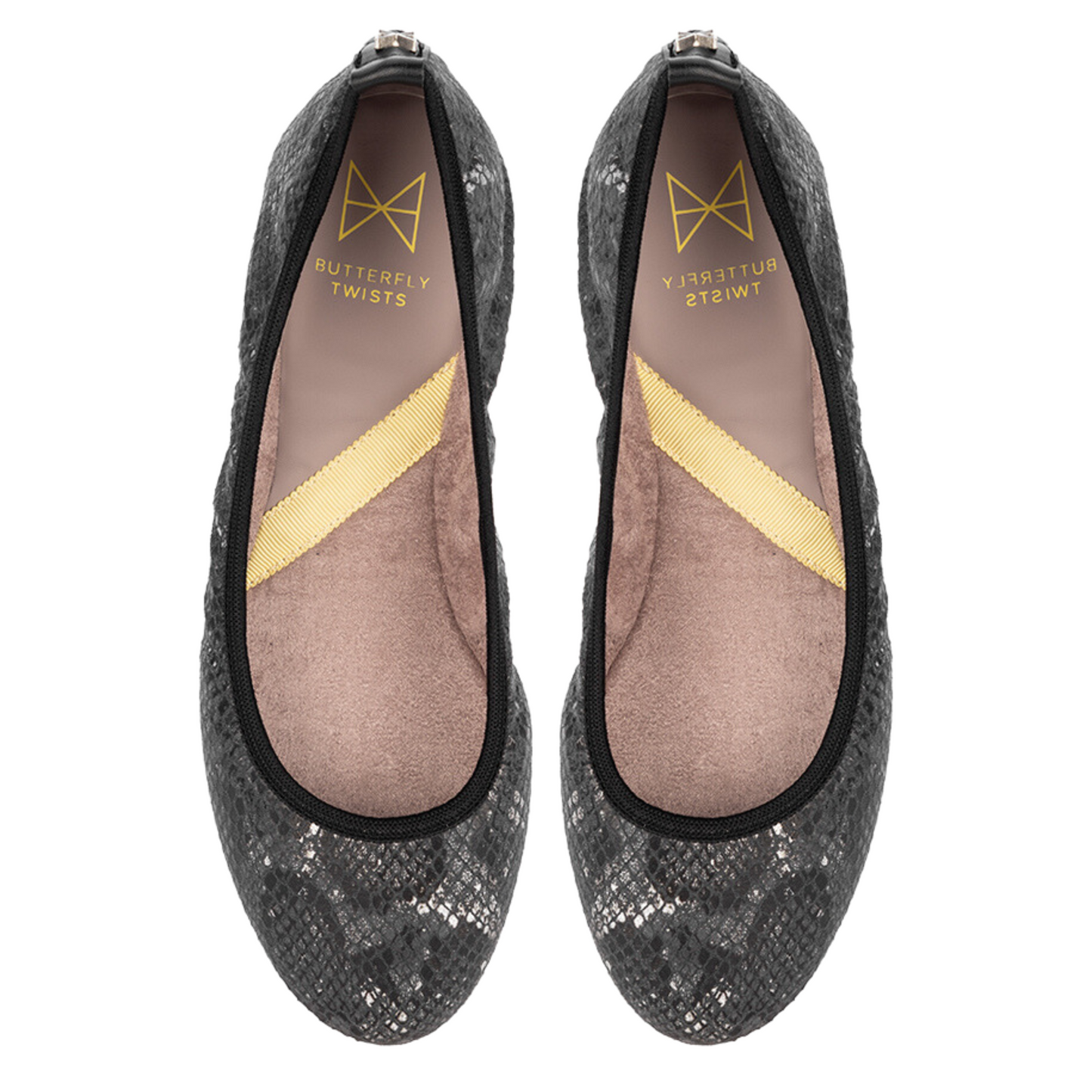 SOPHIA Ballet Flat Shoes - Black Snake