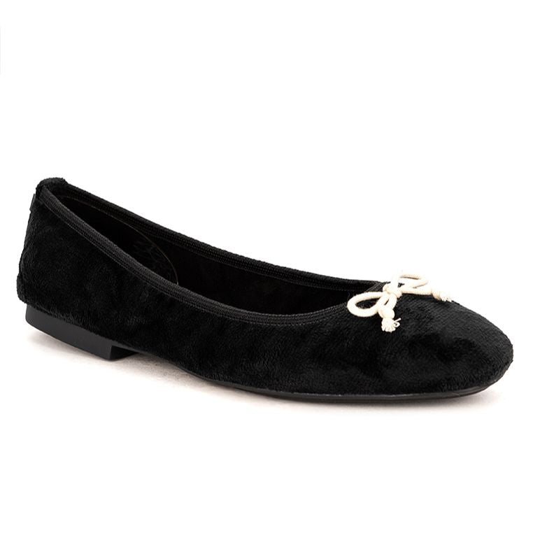 MELISSA Ballet Flat Shoes Black Velvet - Main Image