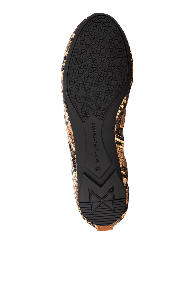FRANKIE Ballet Flat Shoes - MULTI SNAKE