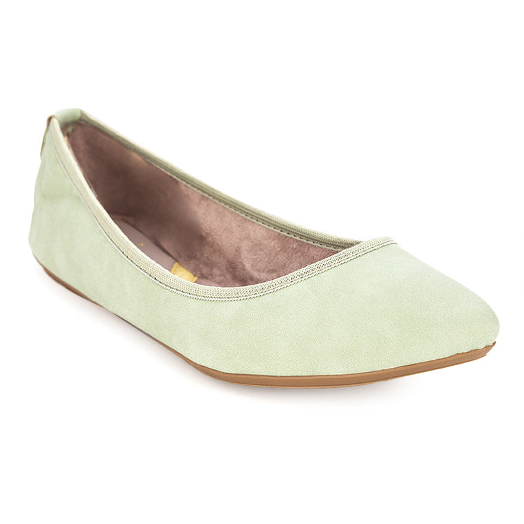 JANEY Ballet Flat Shoes Green - Main Image