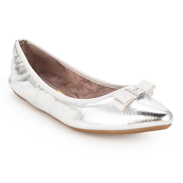 Footwear Memory Foam Ballet Flats JASMINE Ballet Flat Shoes Silver
