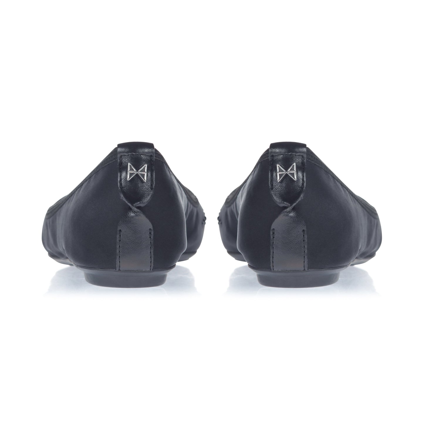 JANEY Ballet Flat Shoes - Black Crystals