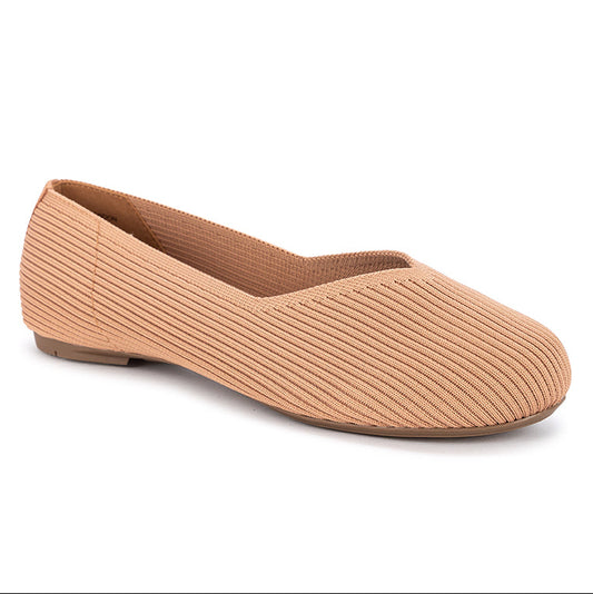 RHEA Ballet Flat Shoes - Nude