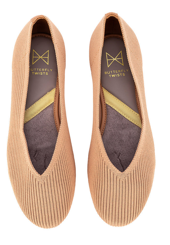 RHEA Ballet Flat Shoes - Nude