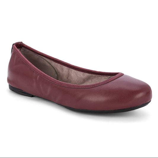 SOPHIA Ballet Flat Shoes - Ox Blood