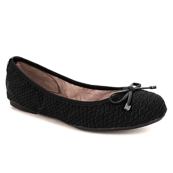 Black Python Flatform Heel