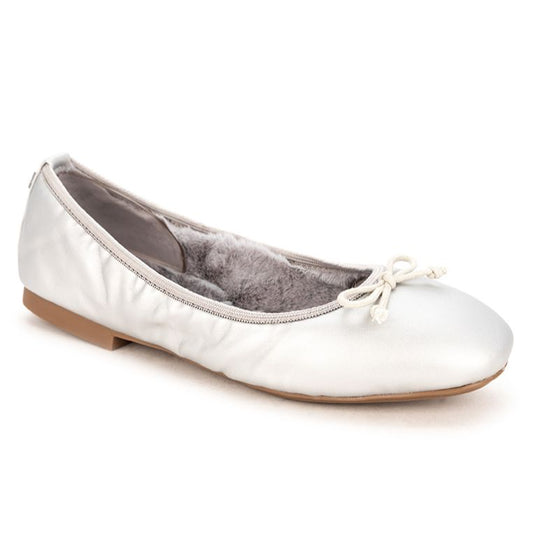 MELISSA Ballet Flat Shoes - Matte Silver PU