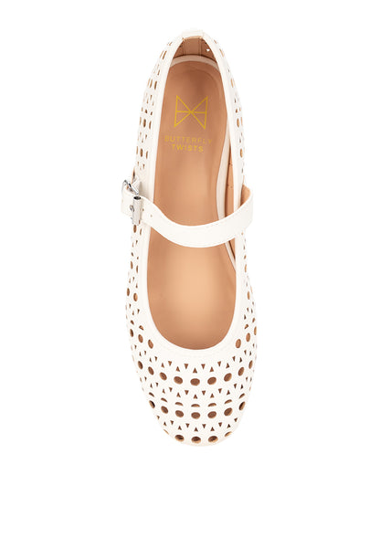 ESME Ballet Flat Shoes - WHITE
