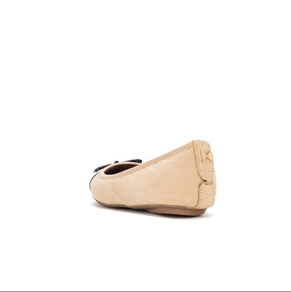 HOLLY Ballet Flat Shoes - SAND BURNISHED
