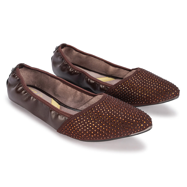 IVY Ballet Flat Shoes - Brown
