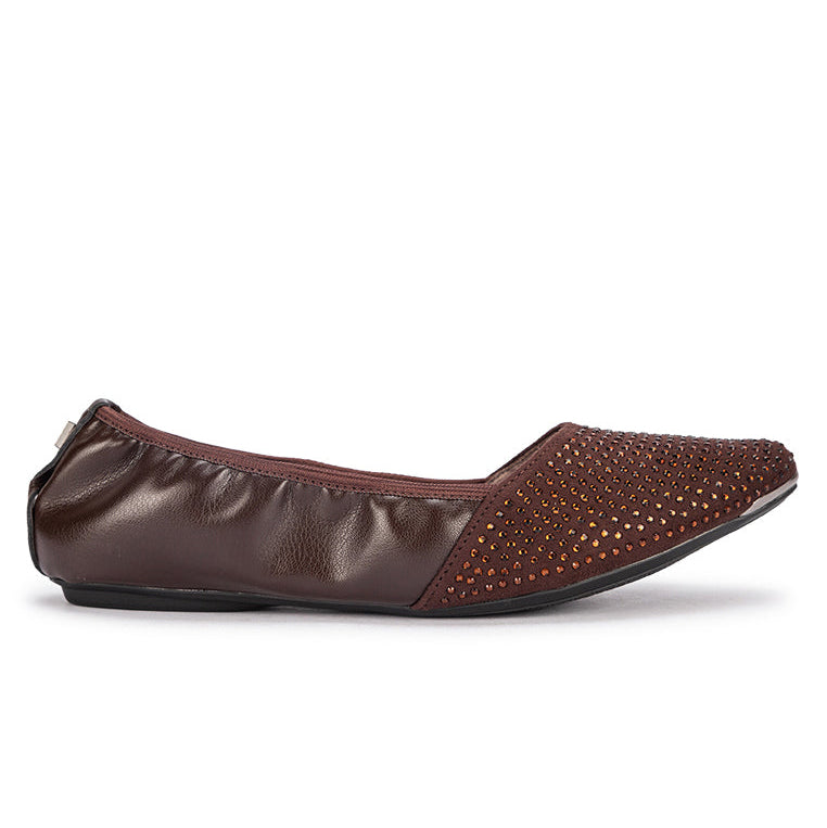 IVY Ballet Flat Shoes - Brown