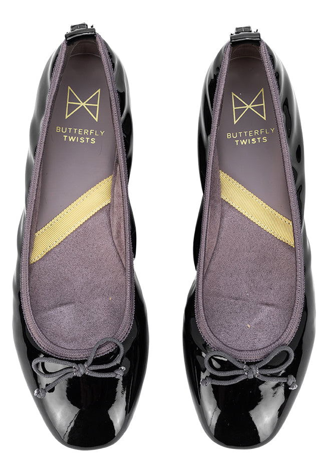MELISSA Ballet Flat Shoes - Black Patent