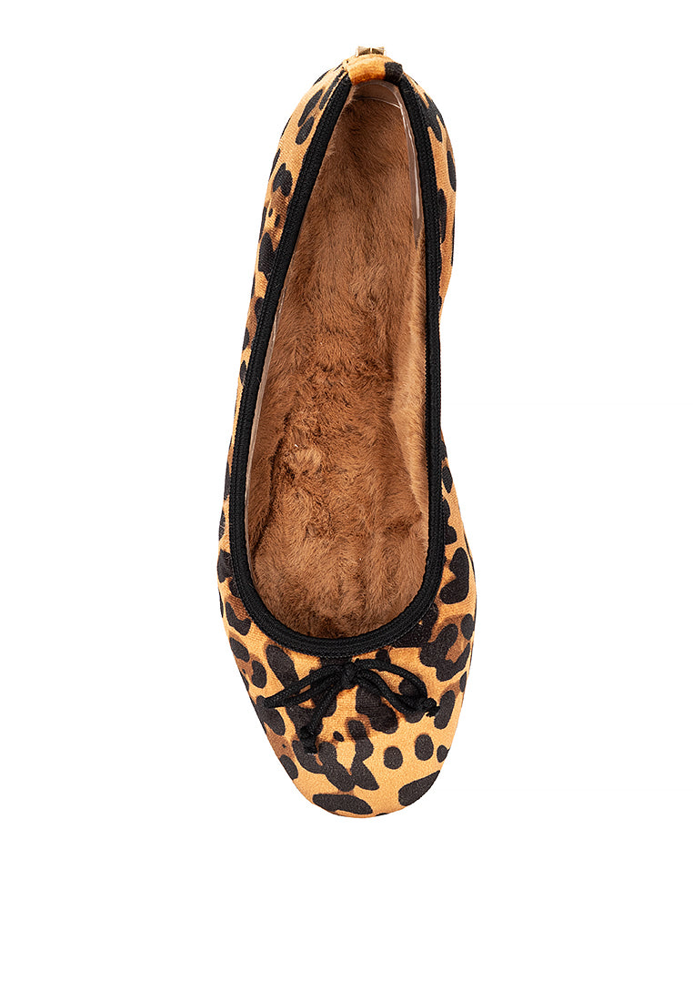 MELISSA Ballet Flat Shoes - LEOPARD VELVET