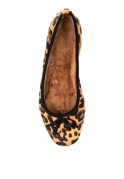 MELISSA Ballet Flat Shoes - LEOPARD VELVET