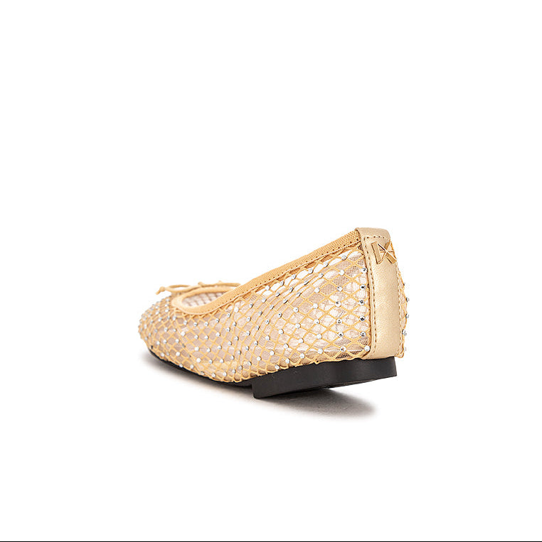 MELISSA Ballet Flat Shoes - NUDE MESH/STONE