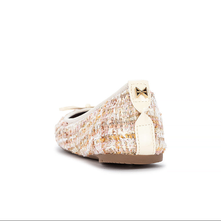 OLIVIA Ballet Flat Shoes - Champagne Summer Texture