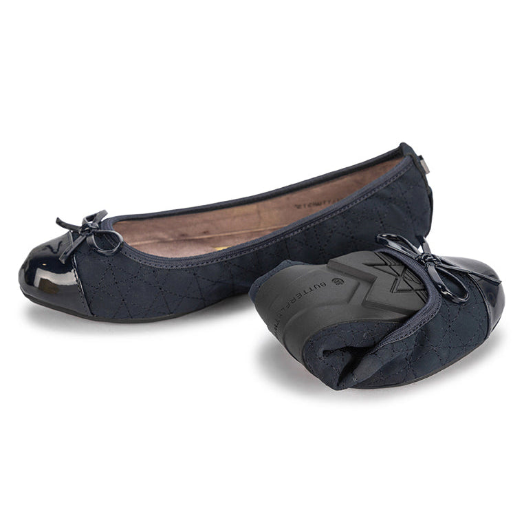 OLIVIA Ballet Flat Shoes - Navy