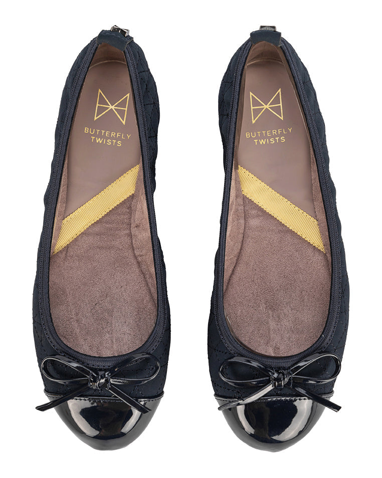 OLIVIA Ballet Flat Shoes - Navy