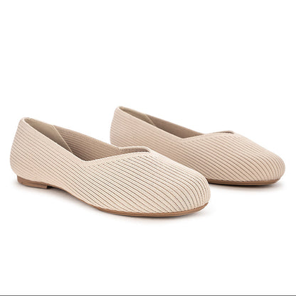 RHEA Ballet Flat Shoes - BEIGE
