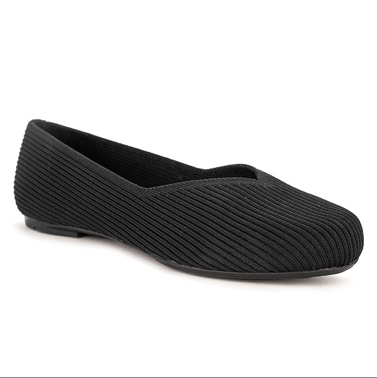 RHEA Ballet Flat Shoes - BLACK
