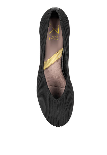 RHEA Ballet Flat Shoes - BLACK