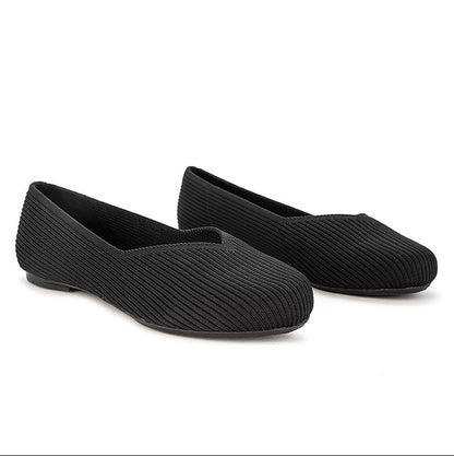 RHEA Ballet Flat Shoes - BLACK