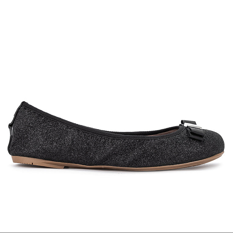 SHEA Ballet Flat Shoes - Black Glitter