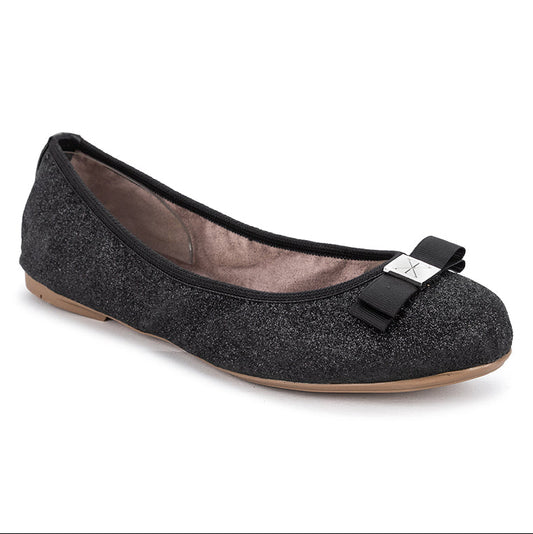 SHEA Ballet Flat Shoes - Black Glitter