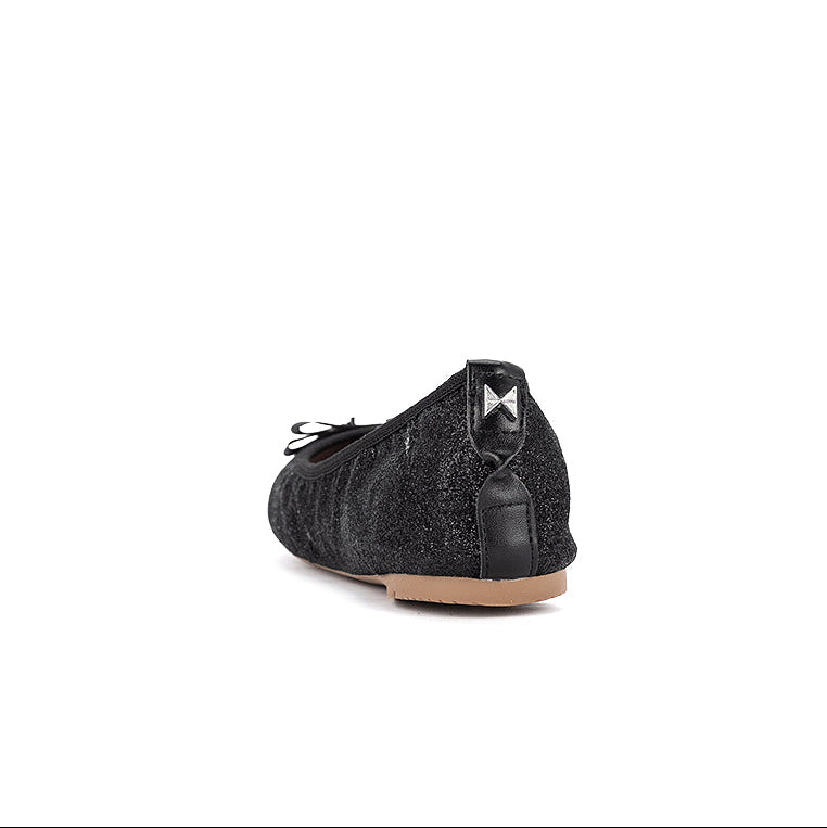 SHEA Ballet Flat Shoes - Black Glitter
