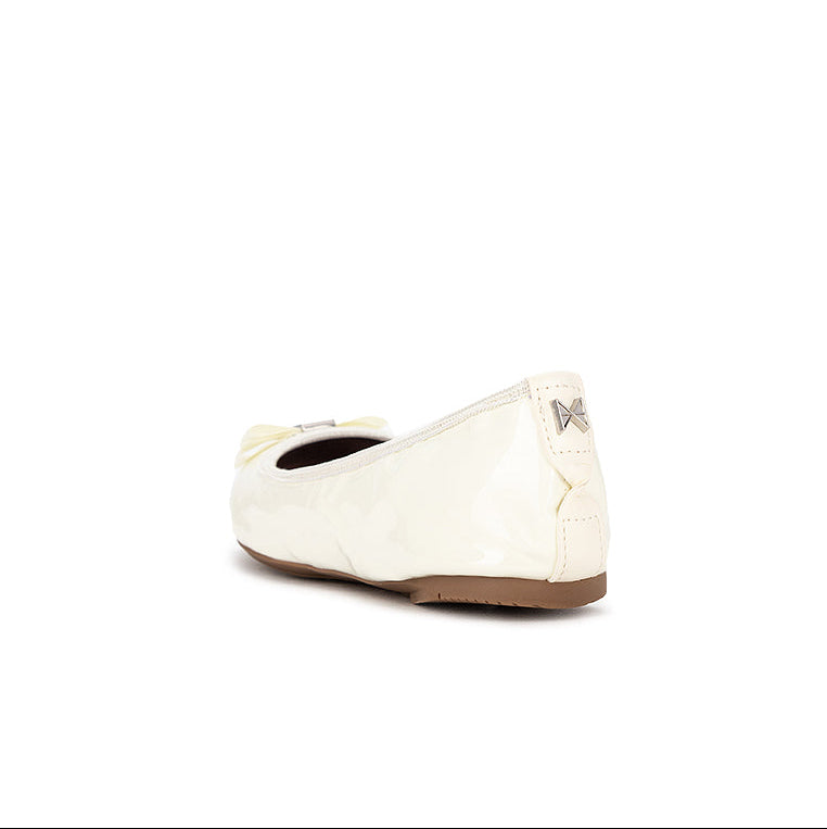 SHEA Ballet Flat Shoes - OFF WHITE PATENT