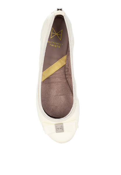 SHEA Ballet Flat Shoes - OFF WHITE PATENT
