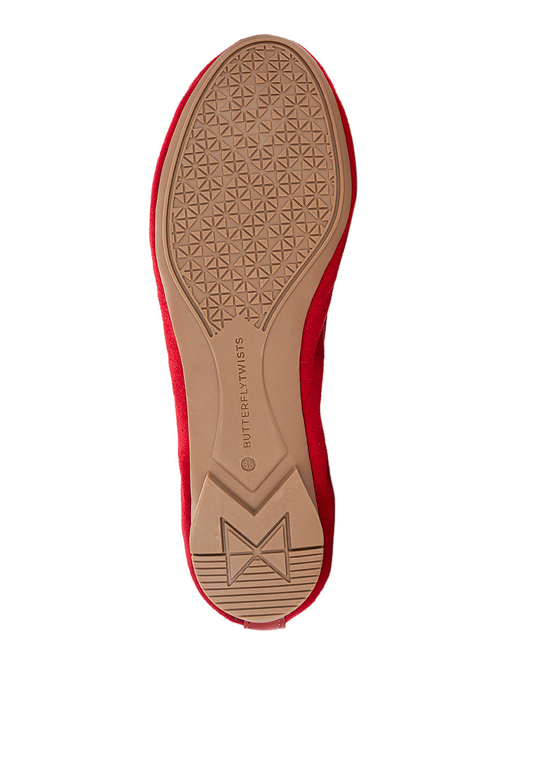 SOPHIA Ballet Flat Shoes - REDNOVA SUEDE