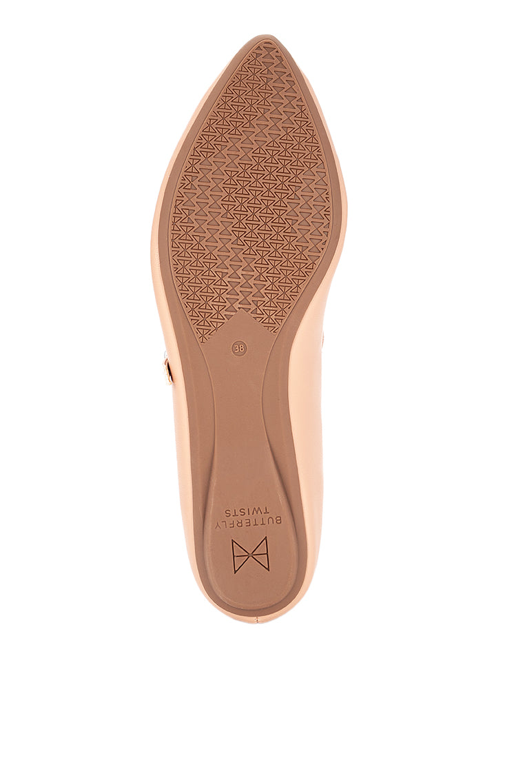 ZAIDE Ballet Flat Shoes - Beige