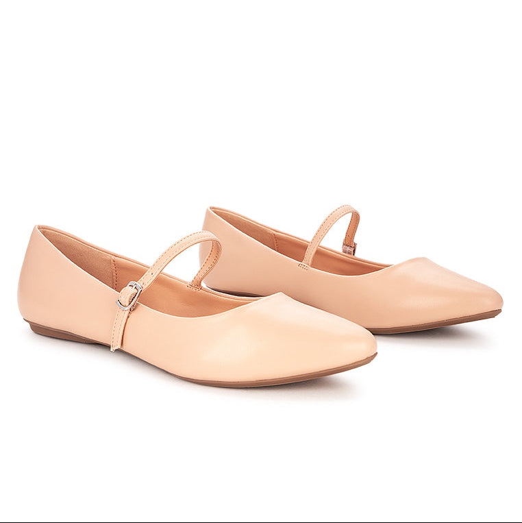 ZAIDE Ballet Flat Shoes - Beige