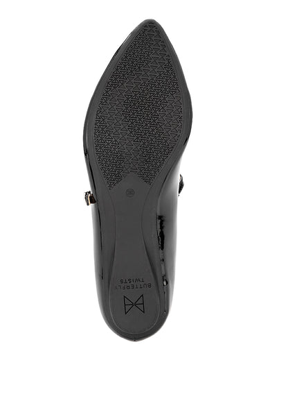 ZAIDE Ballet Flat Shoes - Black Patent