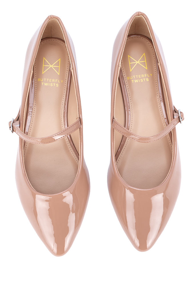 ZADIE Ballet Flat Shoes - Blush Patent