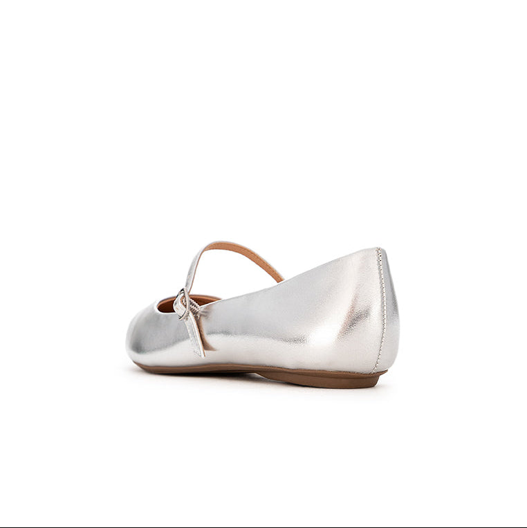 ZADIE Ballet Flat Shoes - Silver
