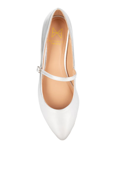 ZADIE Ballet Flat Shoes - Silver