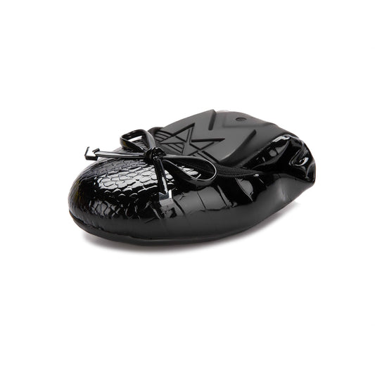 FRANKIE BLACK PATENT CROC SS23