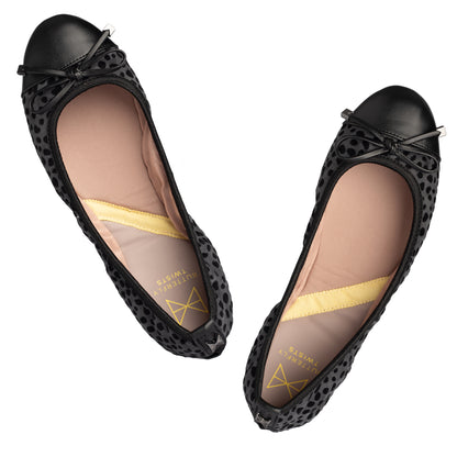 OLIVIA Ballet Flat Shoes - Grey Cheetah