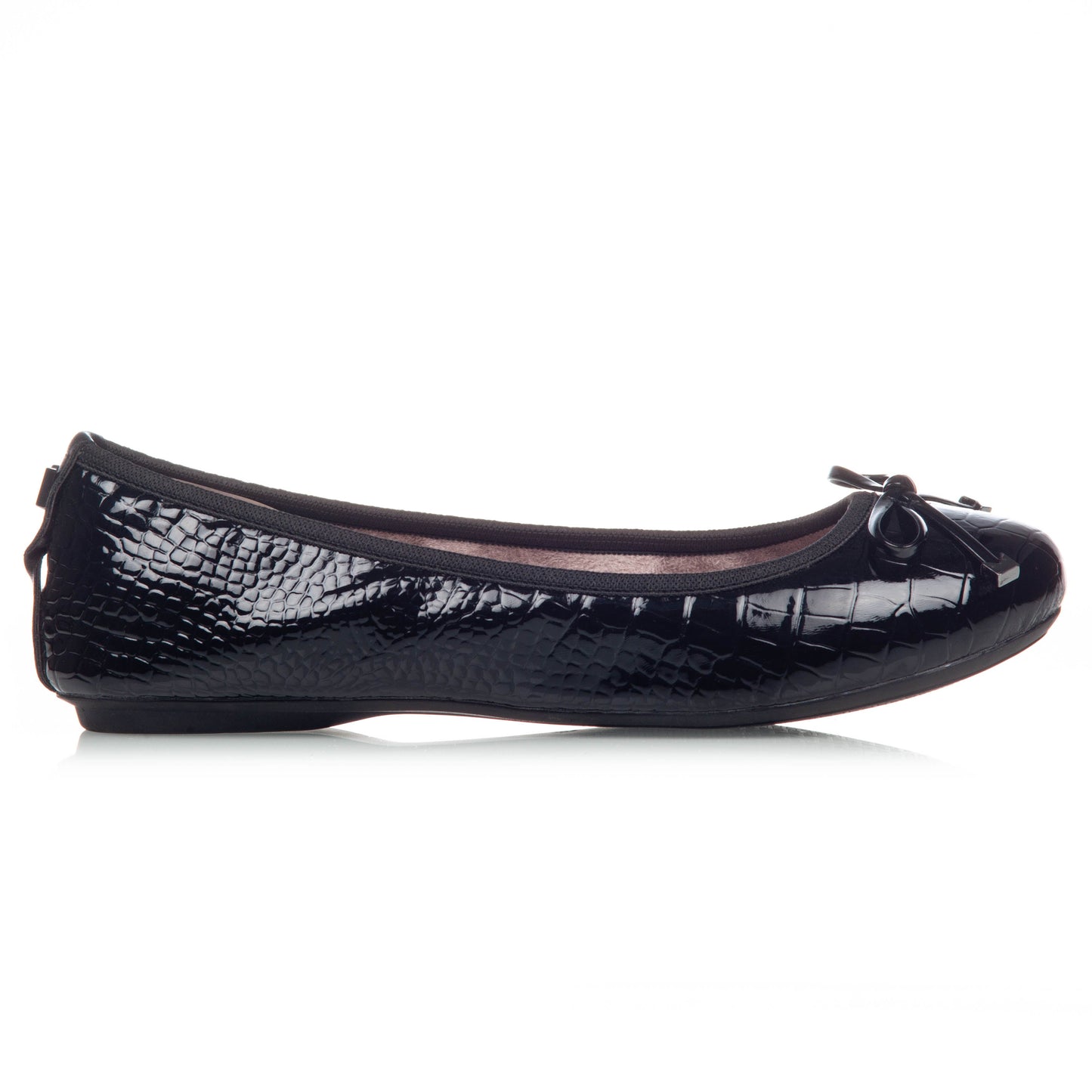 FRANKIE BLACK PATENT CROC SS23