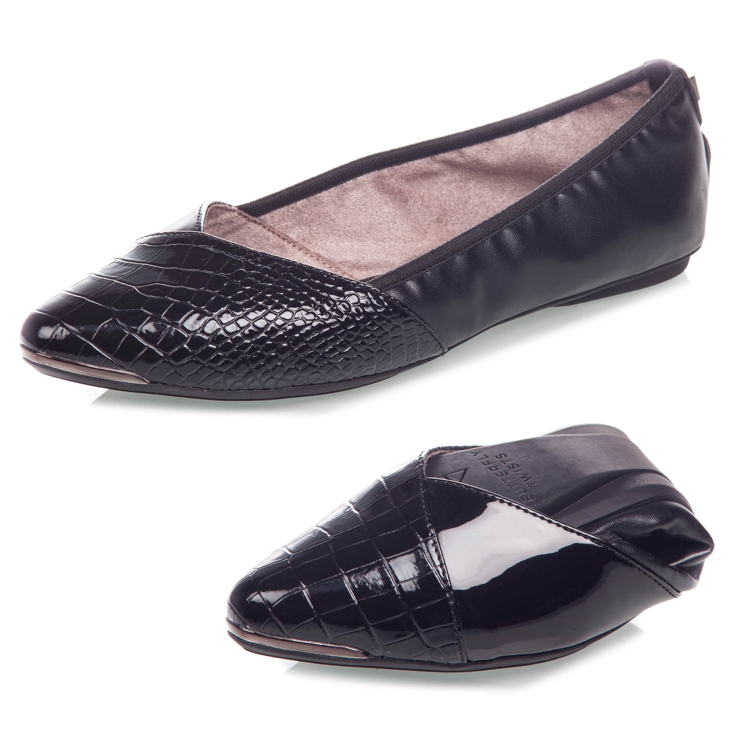 IVY BLACK PATENT CROC SS23