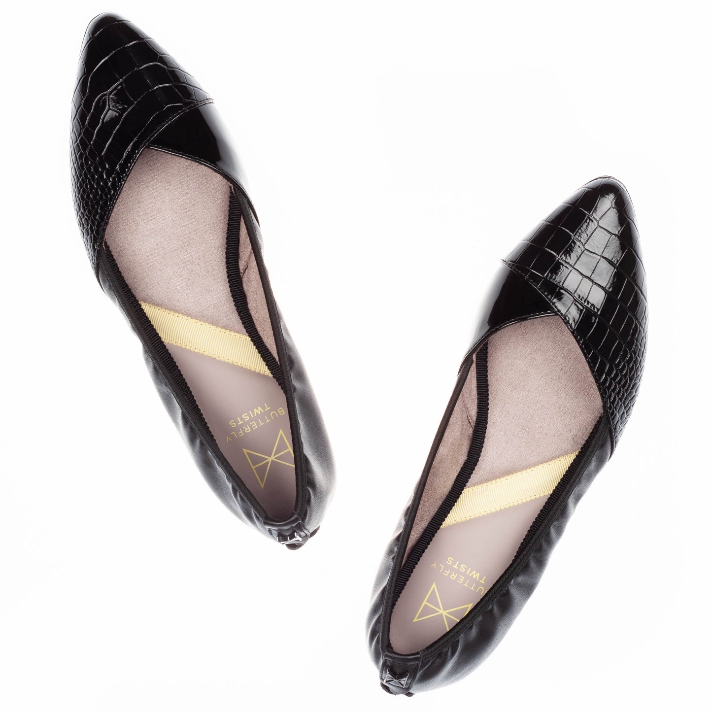 IVY BLACK PATENT CROC SS23